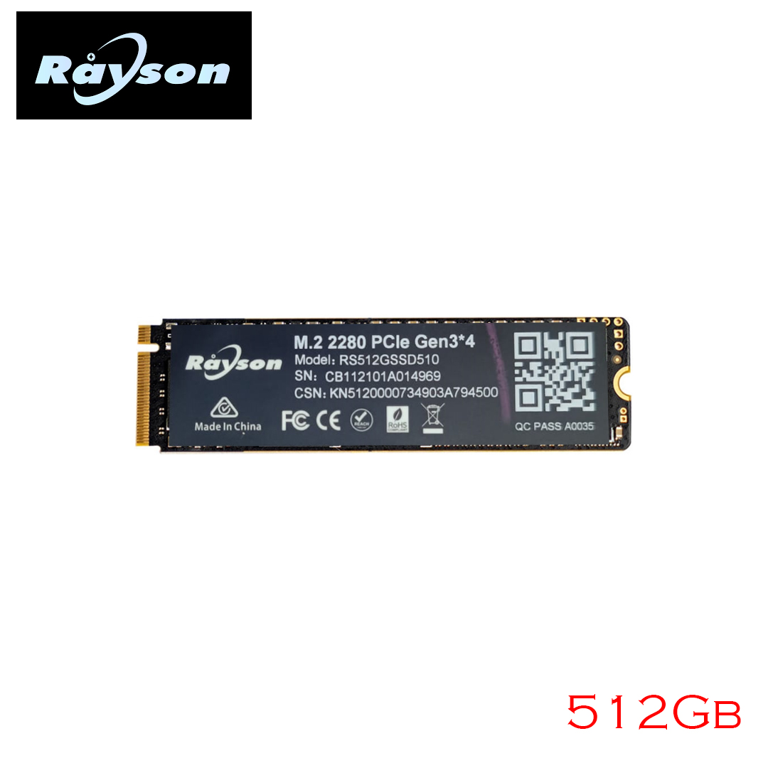 SSD M.2 (2280) NVME 512Gb PCIe Gen3 x4 Rayson RS512GSSD510 (No BOX)